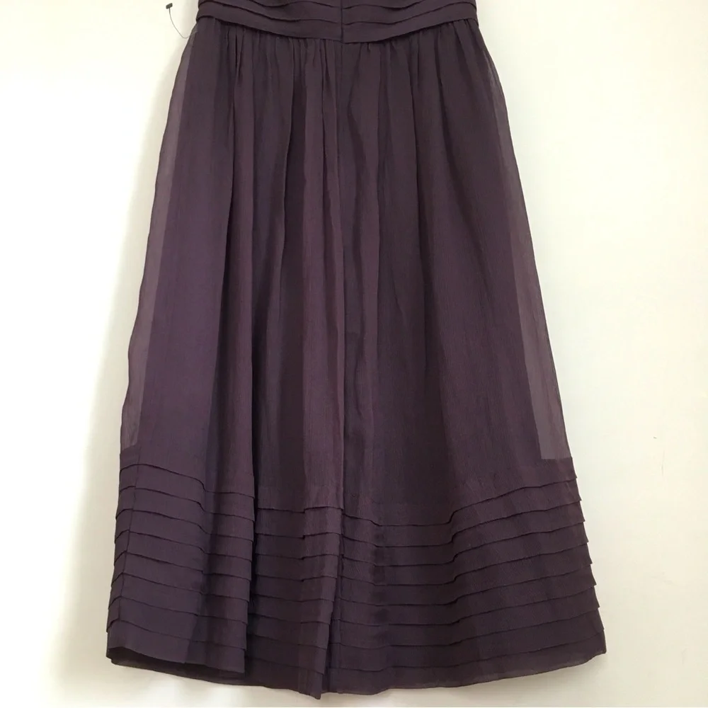 J. Crew juliet strapless chiffon 100% silk bridal prom mini dress